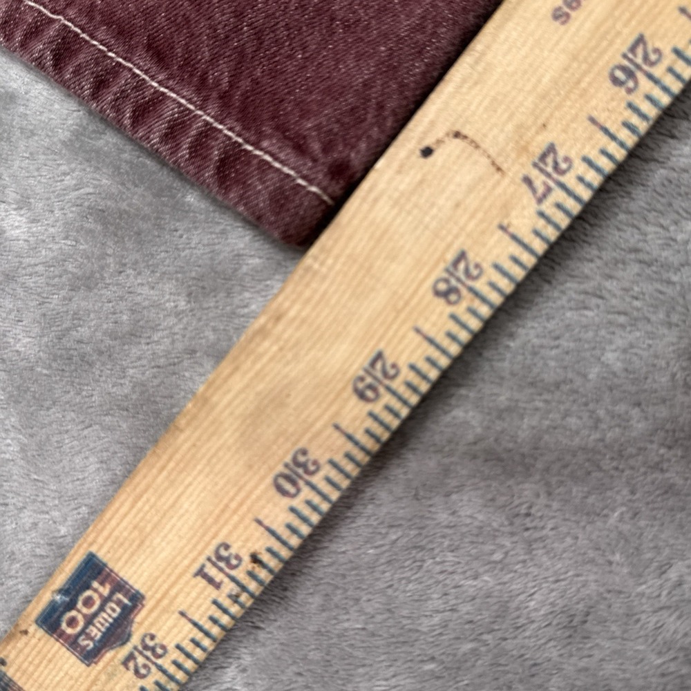 Vintage Levis 501 XX Jeans Mens 42x32 (Fits 40x29) )Burgundy Button Fly Straight - Picture 9 of 11
